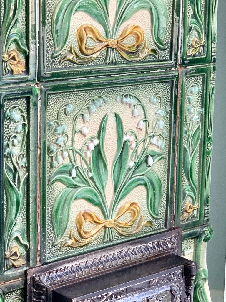 Majolica Tile Stove at 1stDibs