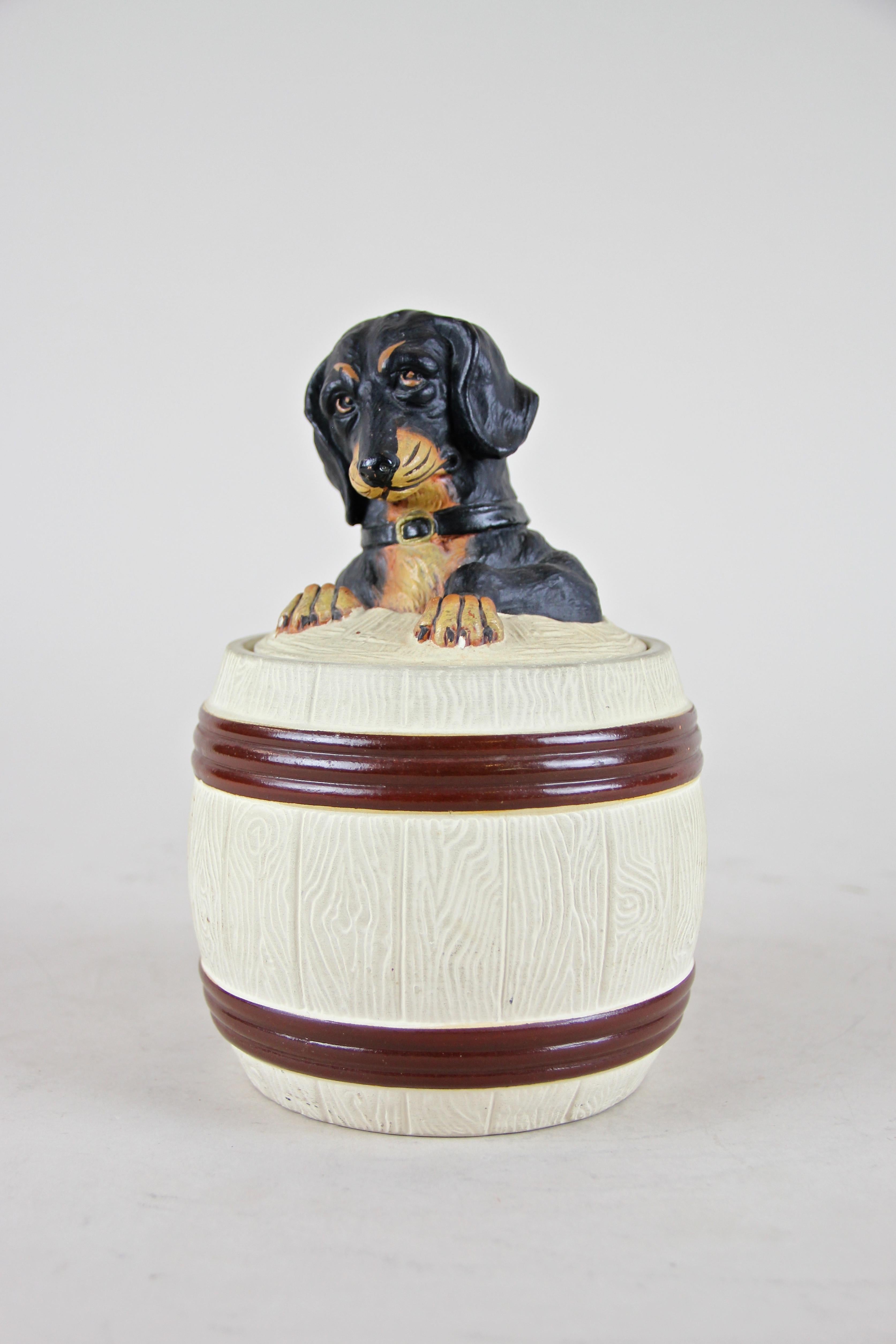 We are offering another rare Johann Maresch item, an exceptional Majolica tobacco box out of the famous 