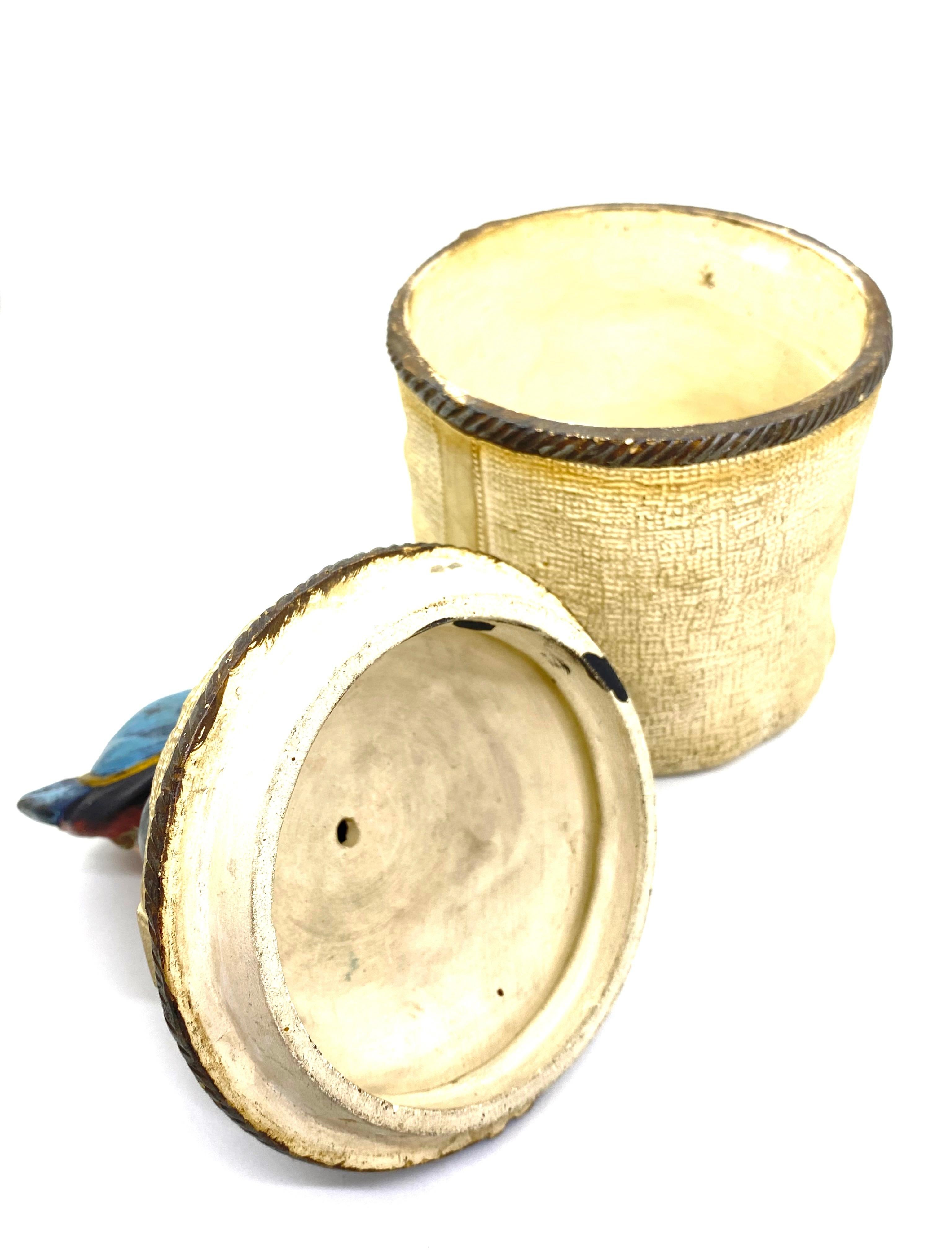 Boîte à tabac en majolique JAR par Johann Maresch, Autriche, vers 1900 en vente 1