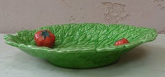 Majolica Tomato Platter Sarreguemines, circa 1920