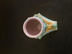 Majolica Tripod Pedestal Vase