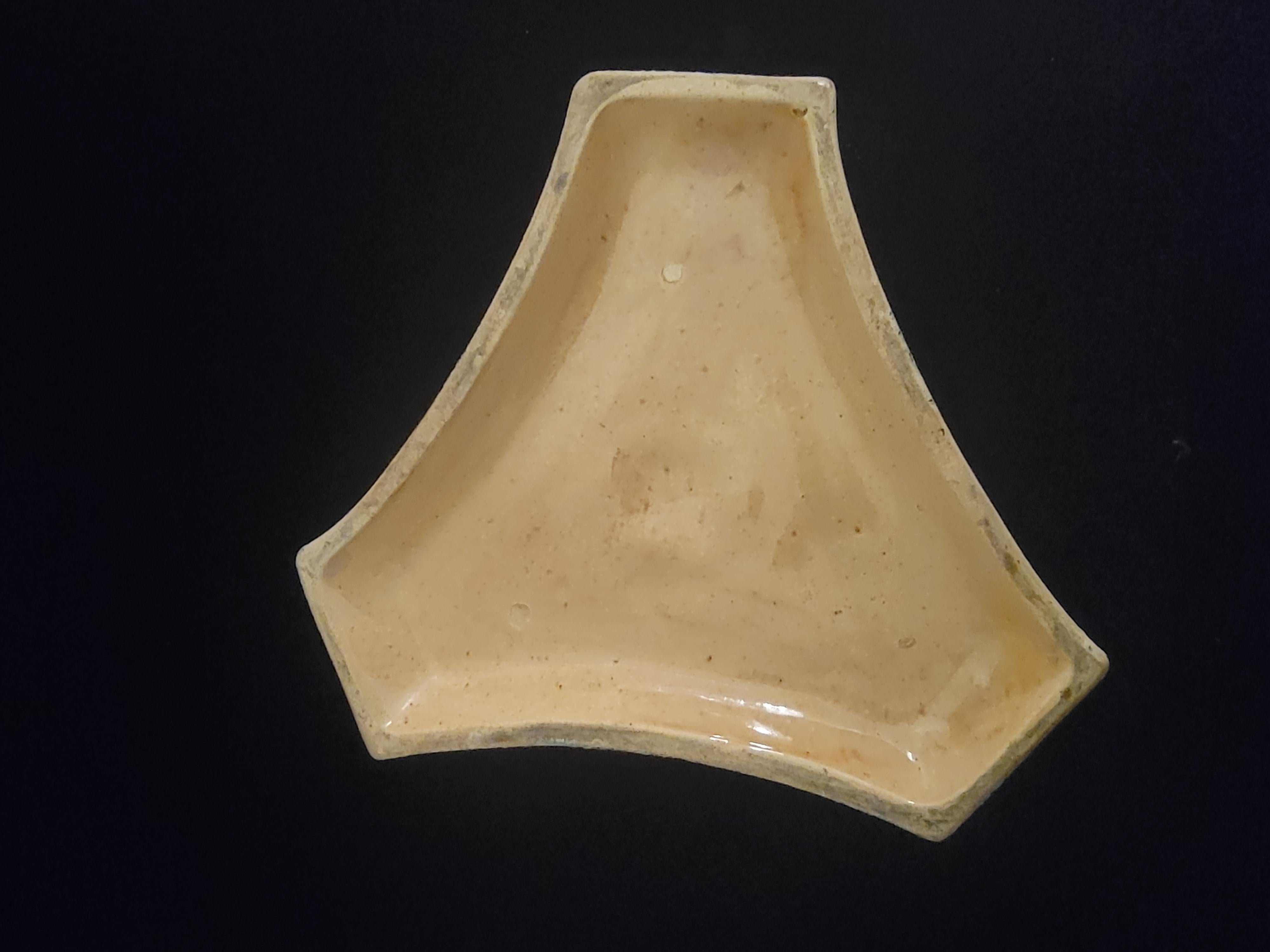 Glazed Majolica Tripod Pedestal Vase For Sale