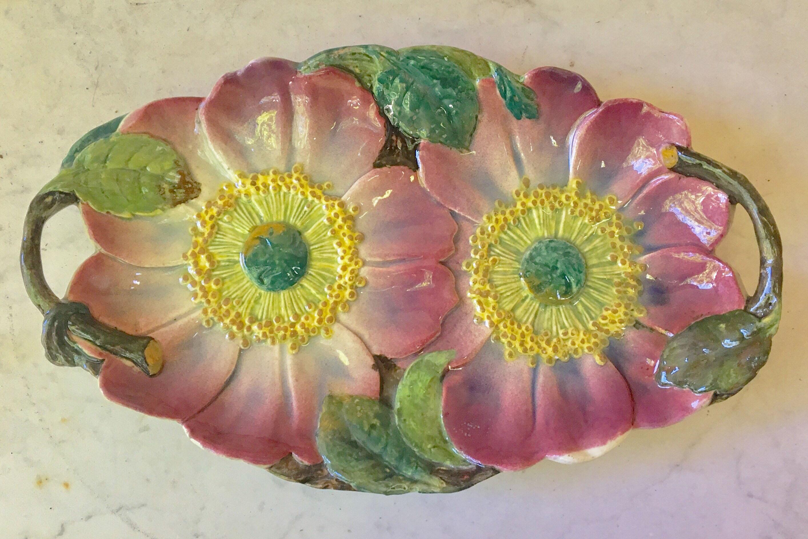 Majolica Tulip Vase Massier, circa 1900 4
