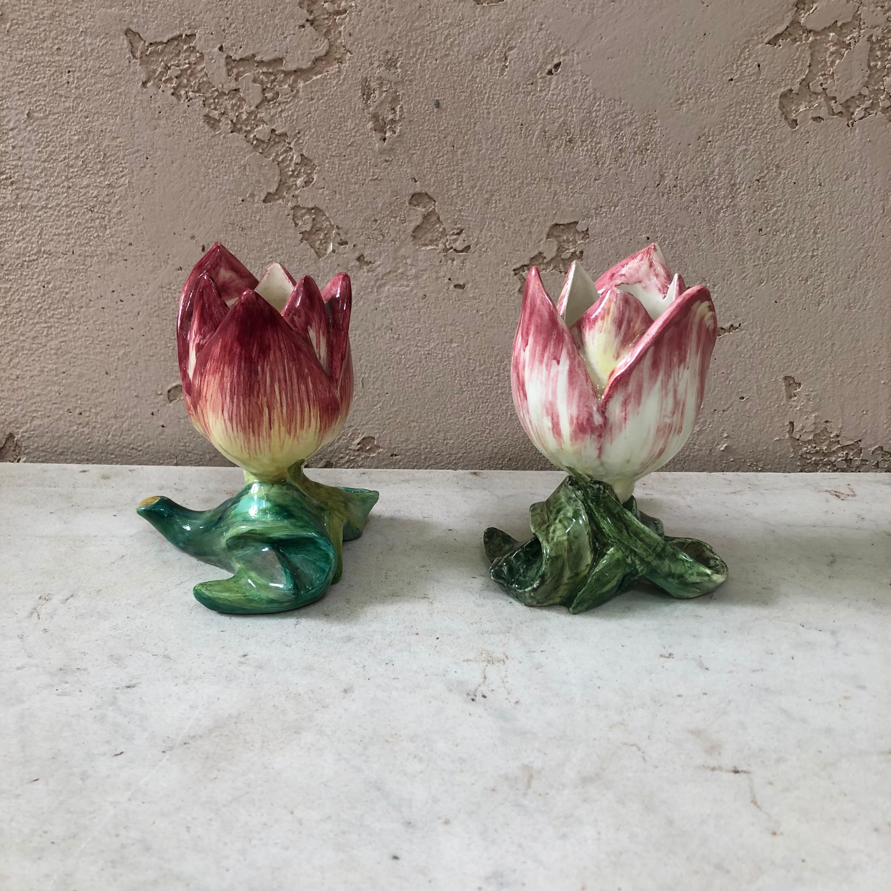 Majolica Tulip Vase Massier, circa 1900 7
