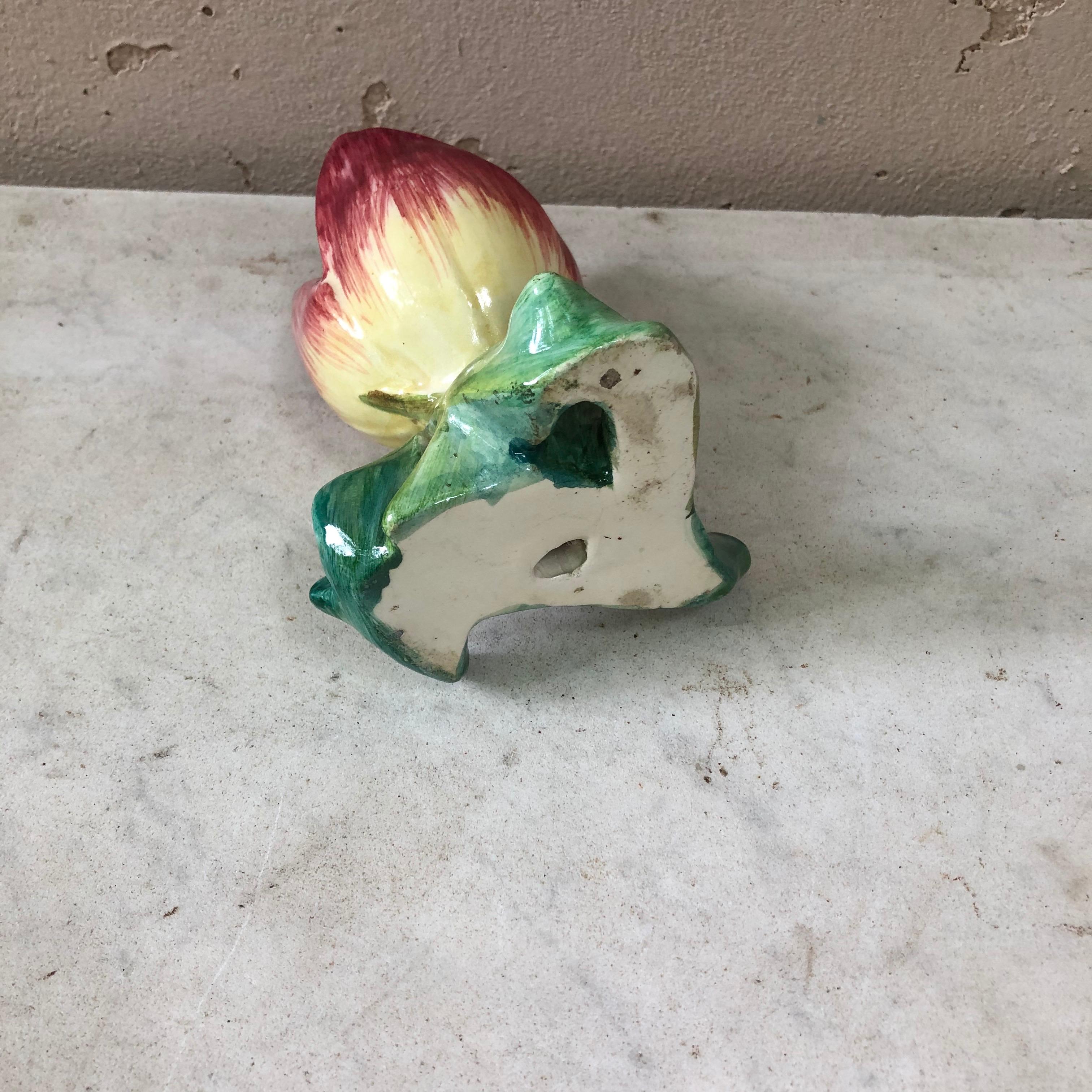 Majolica Tulip Vase Massier, circa 1900 In Good Condition In Austin, TX