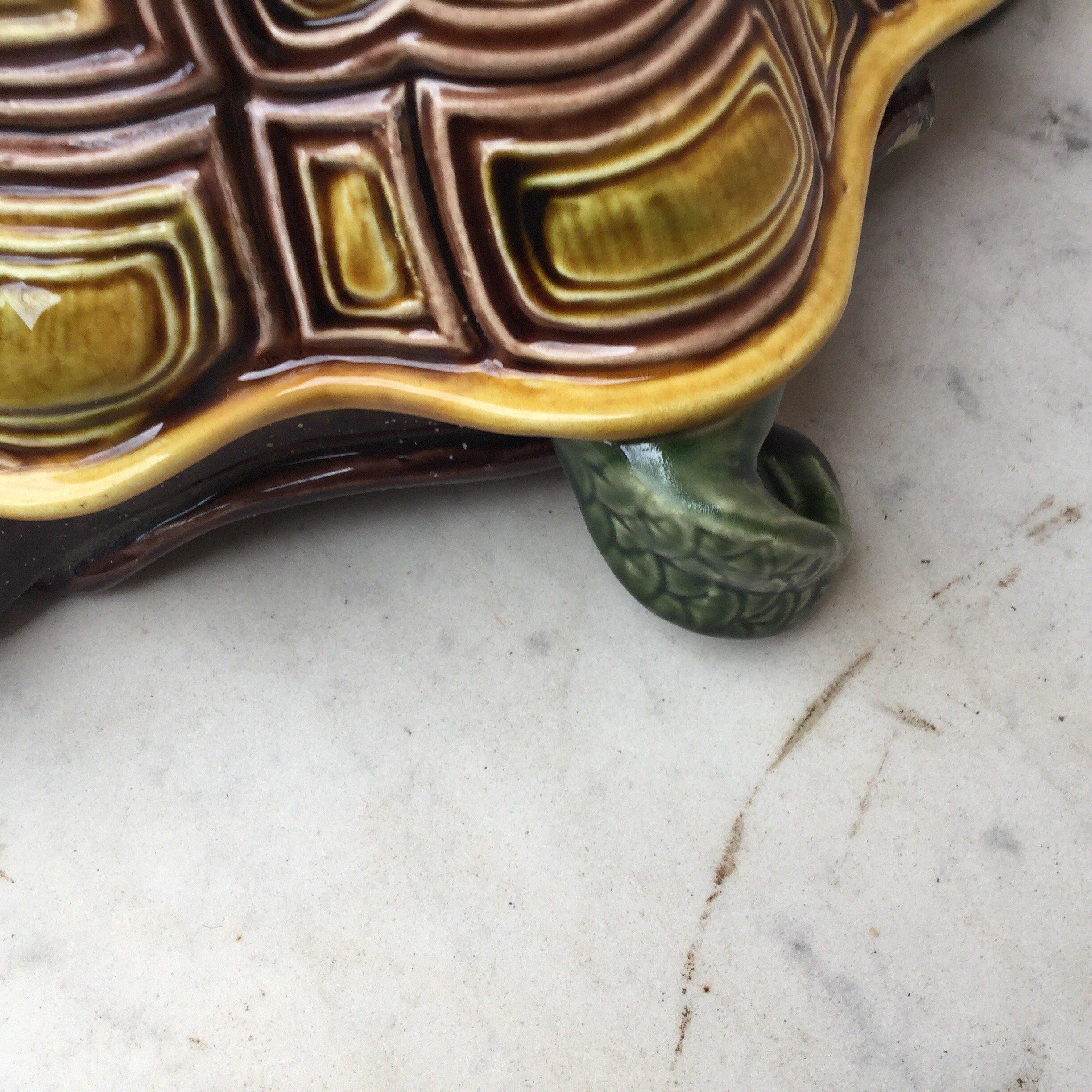 Ceramic Majolica Turtle Fountain Sarreguemines, circa 1890 For Sale