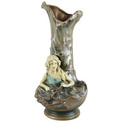 Majolika-Vase von Johann Maresch:: Österreich:: um 1895