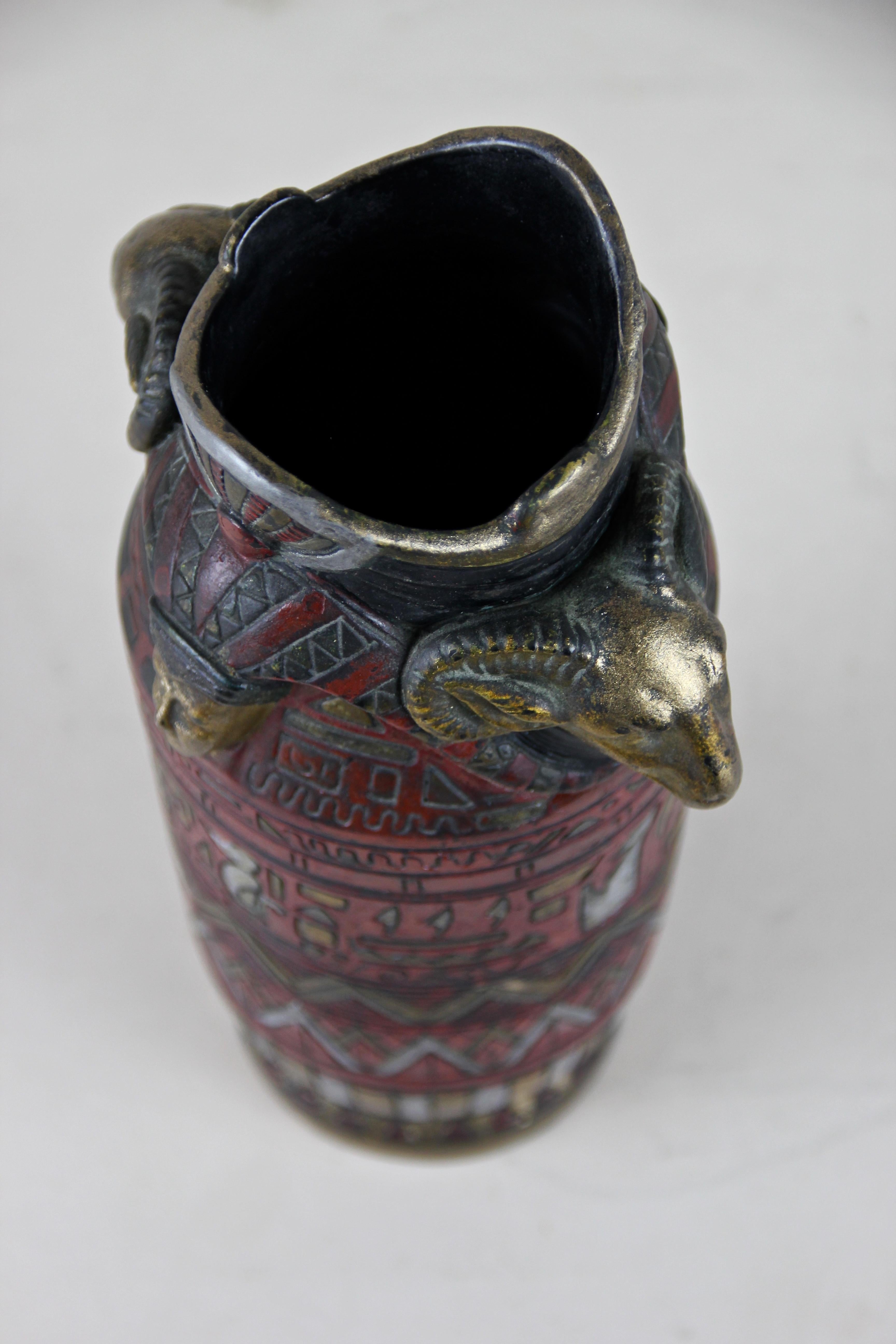 Majolika-Vase „Ägypten“ von Julius Dressler, Böhmen, um 1895 6