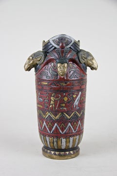 Majolika-Vase „Ägypten“ von Julius Dressler, Böhmen, um 1895
