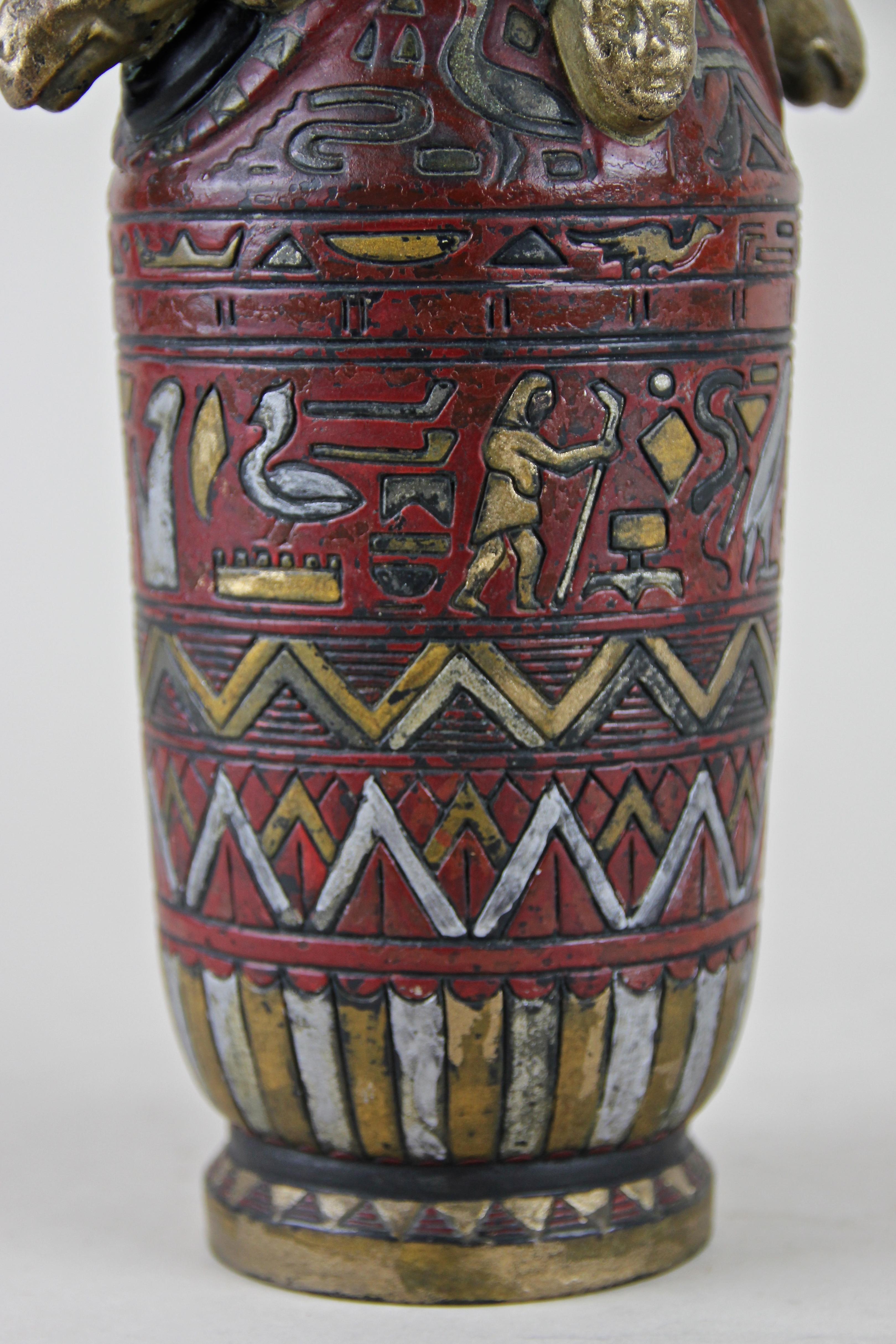 Majolika-Vase „Ägypten“ von Julius Dressler, Böhmen, um 1895 1
