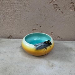 Majolica Vide Poches with Cicada Jerome Massier Fils, circa 1920