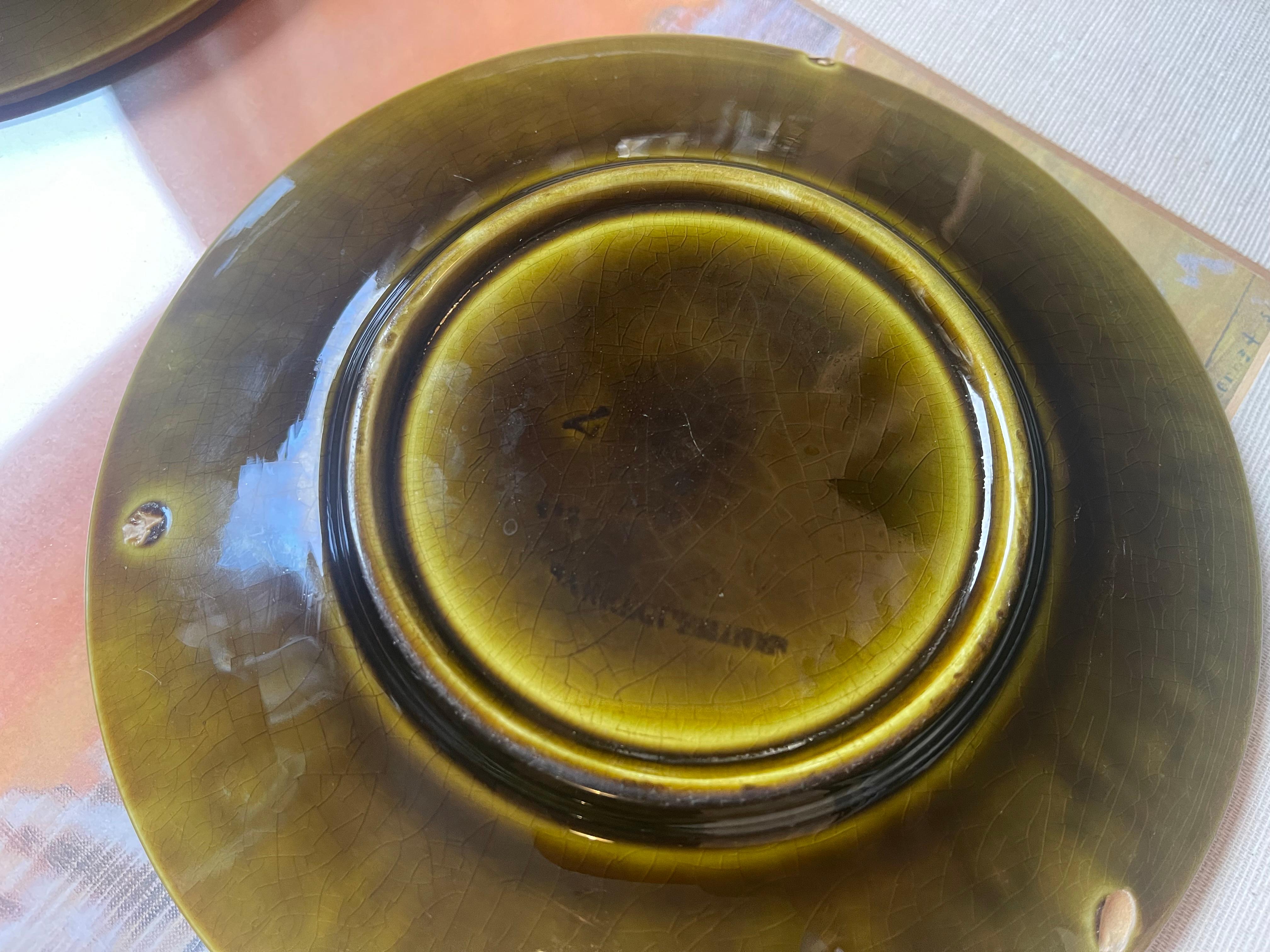 Assiettes à dessert Sarreguemines vers 1920, ensemble de 4, Art Déco Bon état - En vente à Andernach, DE