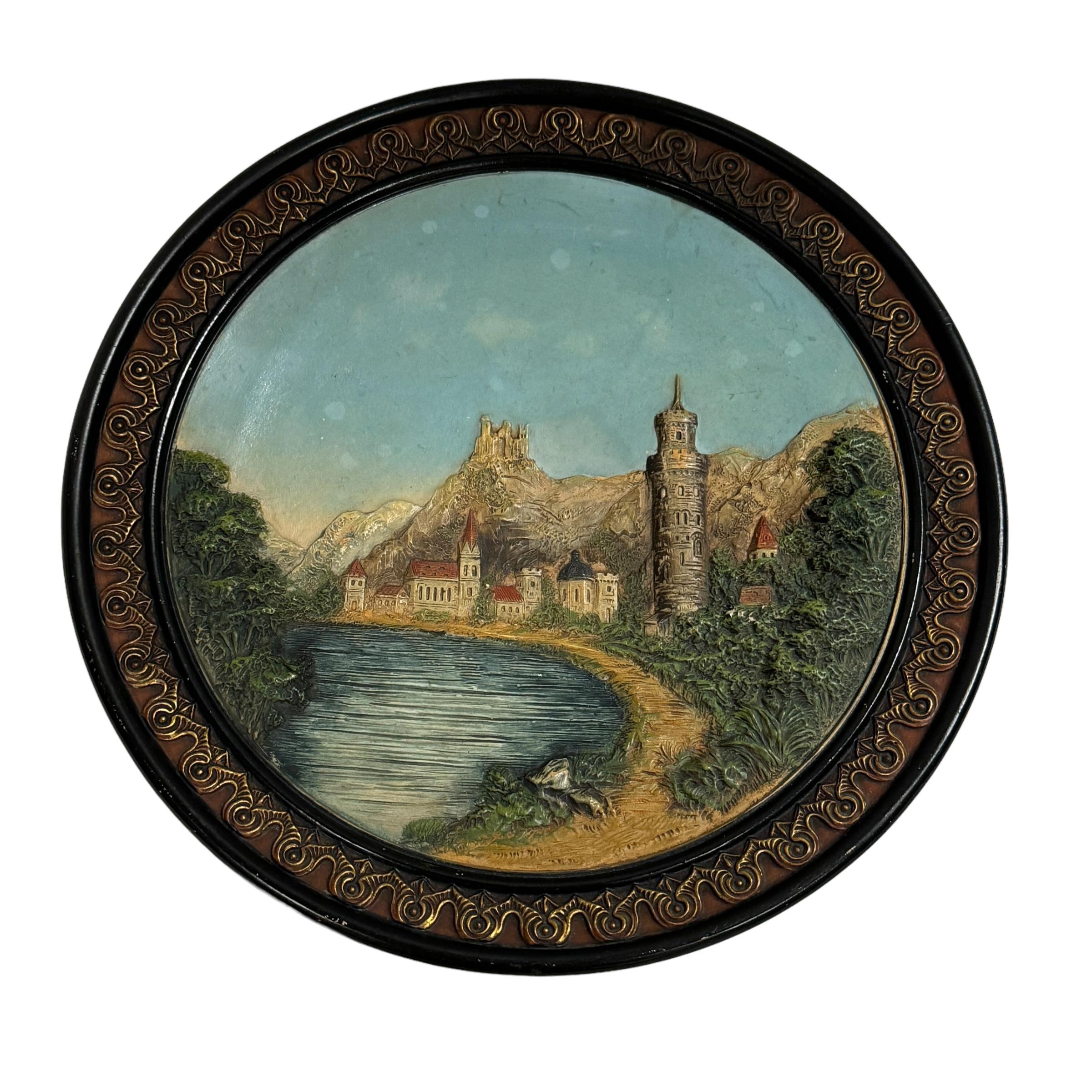 This offer is for one of our rare Majolica items, an exceptional wall plate by Johann Maresch from the beginning of the 20th century. The beautiful worked Majolica plate shows Rhine. Like every J. Maresch items the artist took great value on