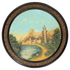 Majolika-Wandschmuckteller von Johann Maresch, Österreich, um 1900