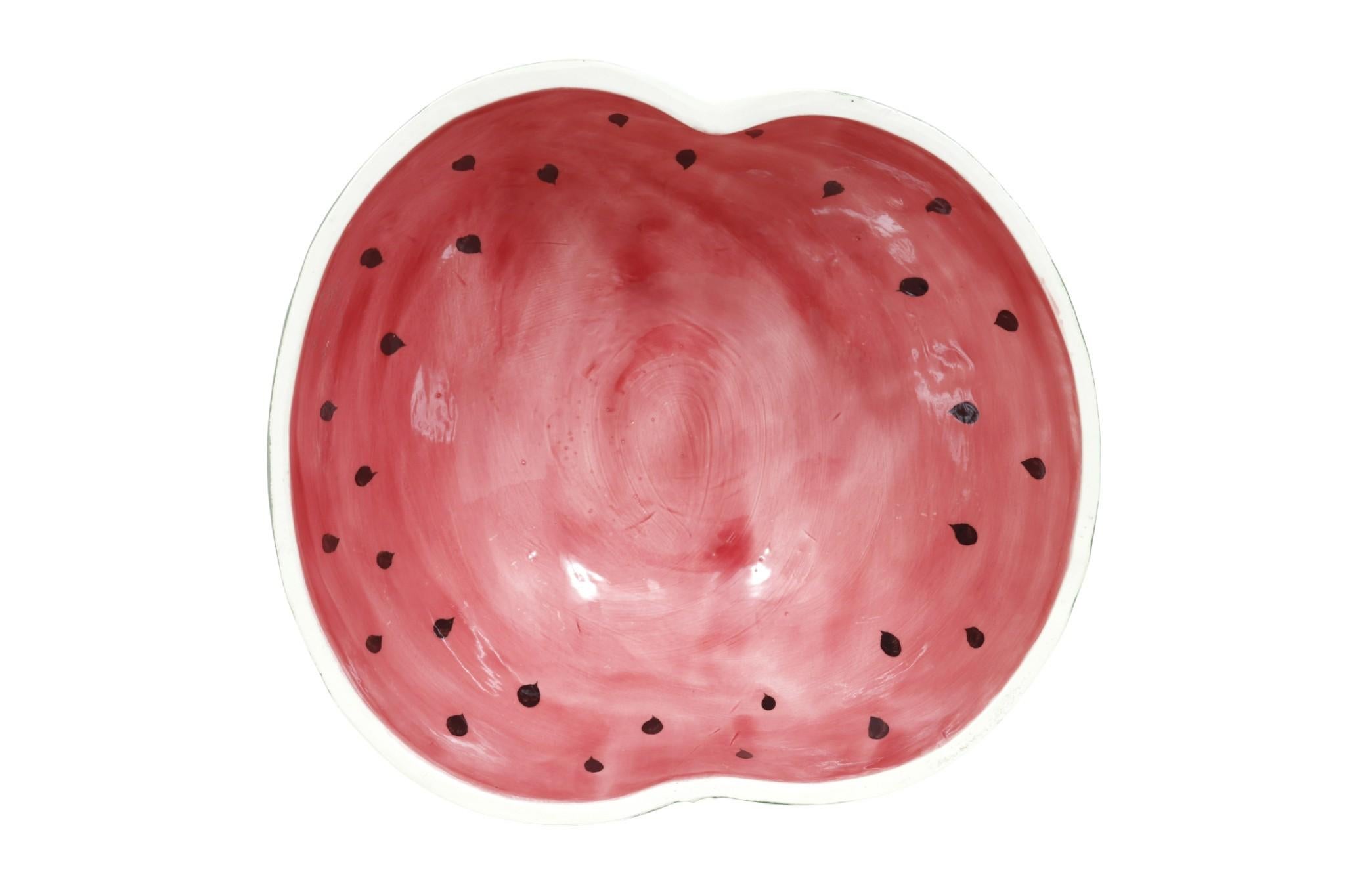 Wassermelonenschalen aus Majolika von Jan Pugh, 5er-Set im Zustand „Gut“ im Angebot in Bradenton, FL