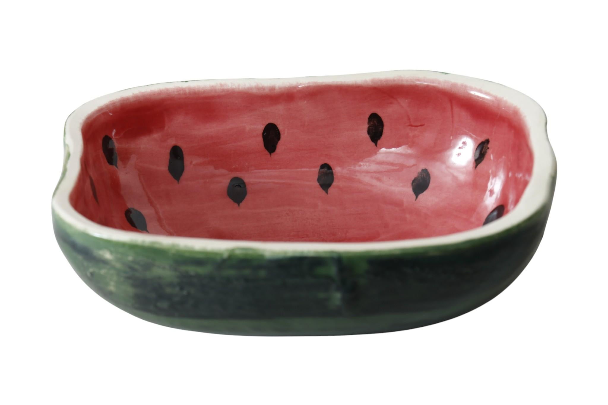 Wassermelonenschalen aus Majolika von Jan Pugh, 5er-Set (Ende des 20. Jahrhunderts) im Angebot