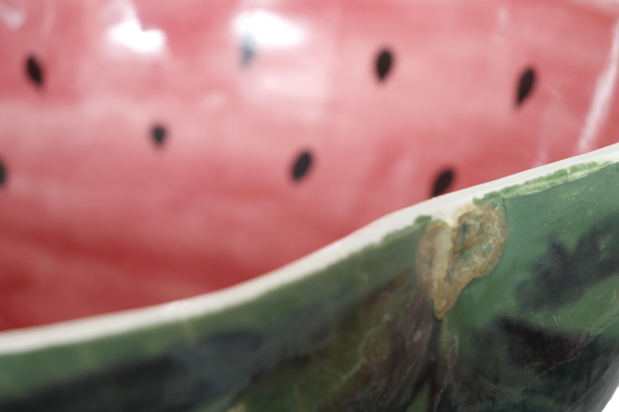 Wassermelonenschalen aus Majolika von Jan Pugh, 5er-Set im Angebot 1