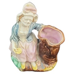 Majolica Woman at the Well Figural