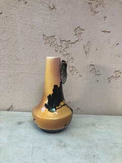 Majolika-Vase mit Cicada Sicard, um 1950