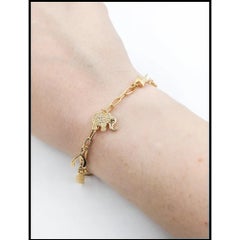 Majolie Collections Diamond Lucky Charm Bracelet in 14k Yellow Gold