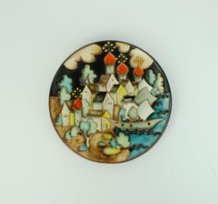 majolika karlsruhe WANDSCHILDER gustav heinkel 1930er