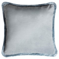 Coussin Major Collection  Velours avec franges sarcelle