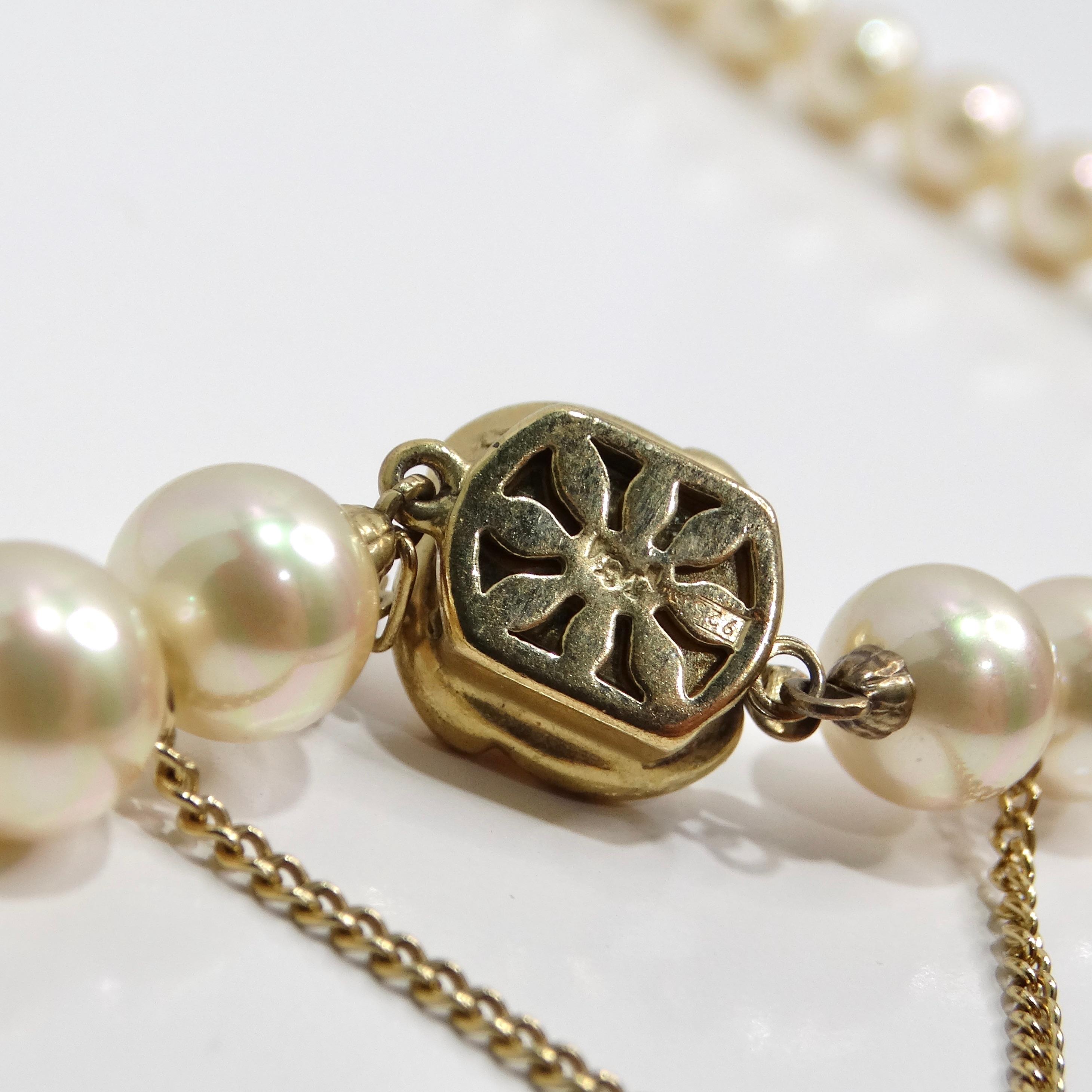 Majorca 1980s Silver Pearl Necklace For Sale 1