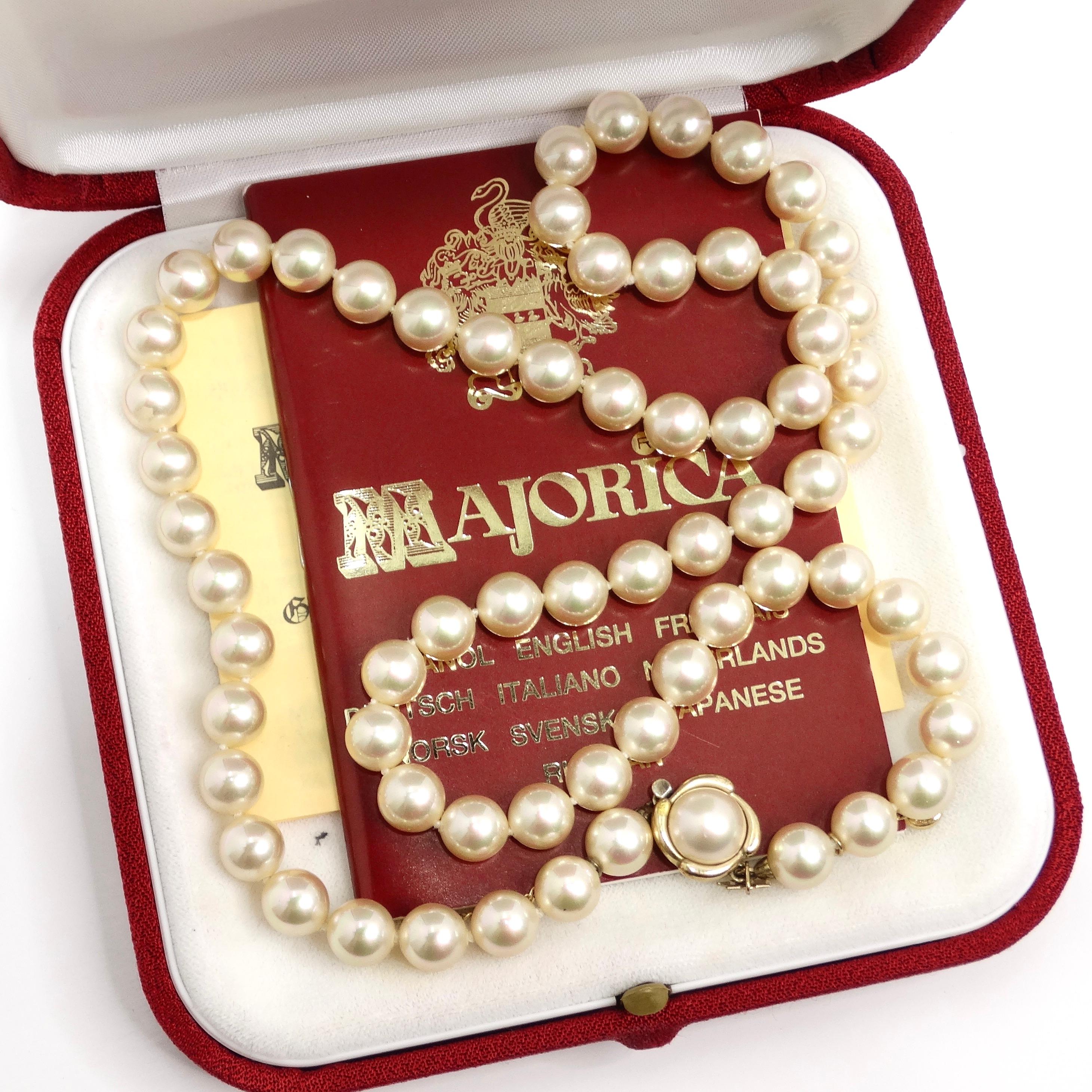 Collier de perles en argent Majorca des années 1980 en vente 3
