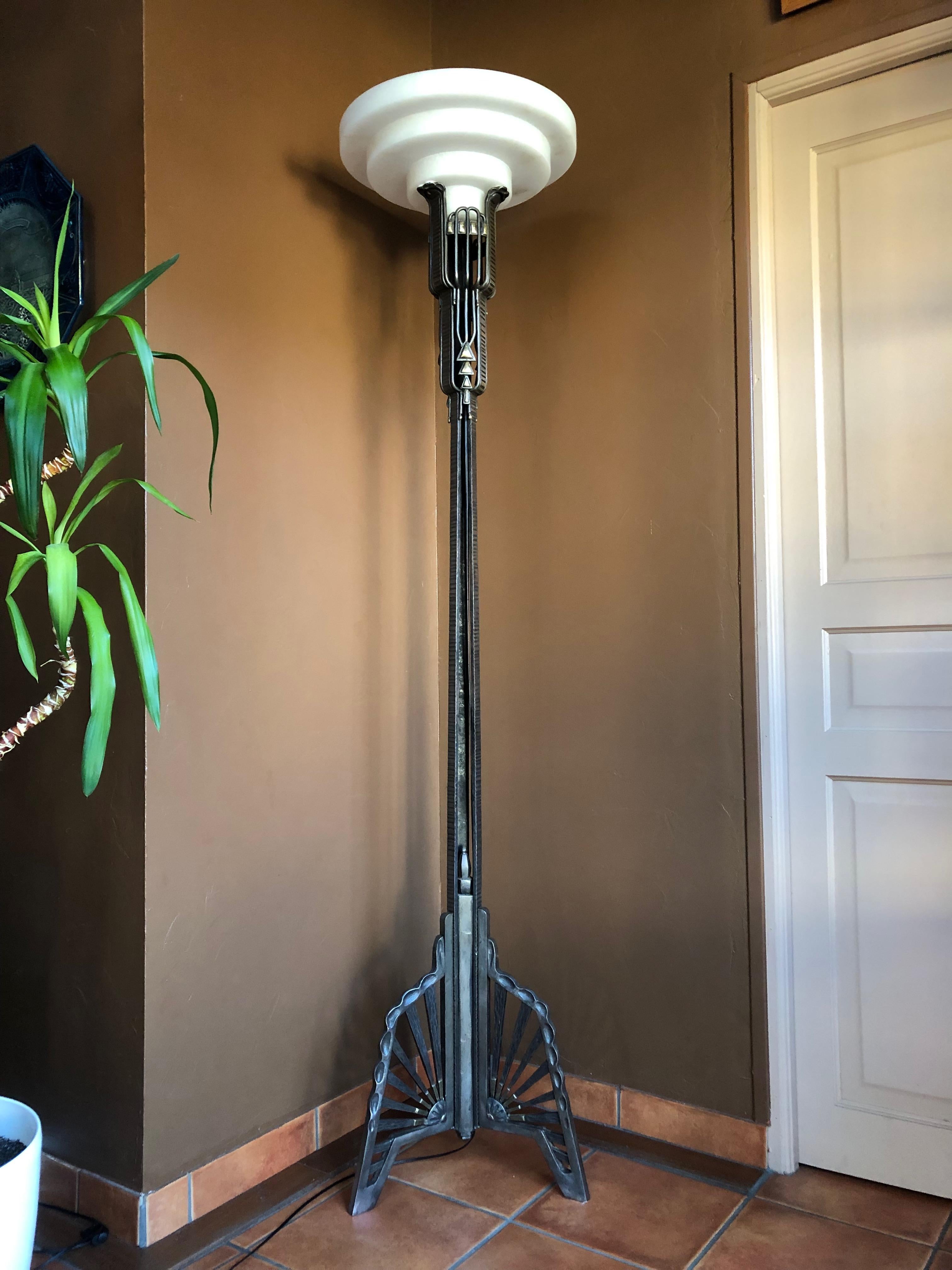 Majorelle Art Deco Floor Lamp For Sale 10