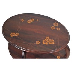 Majorelle, Cherry Blossom Tea Table, Marquetry, Art Nouveau, 20th Century