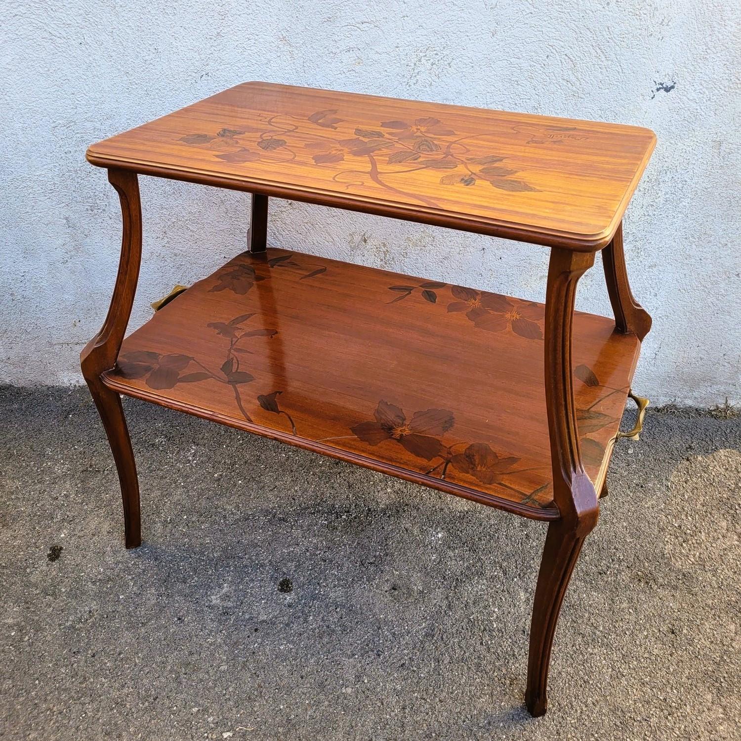 Majorelle, Clematis Tea Table, Art Nouveau, Late 19th-early 20th Century For Sale 6