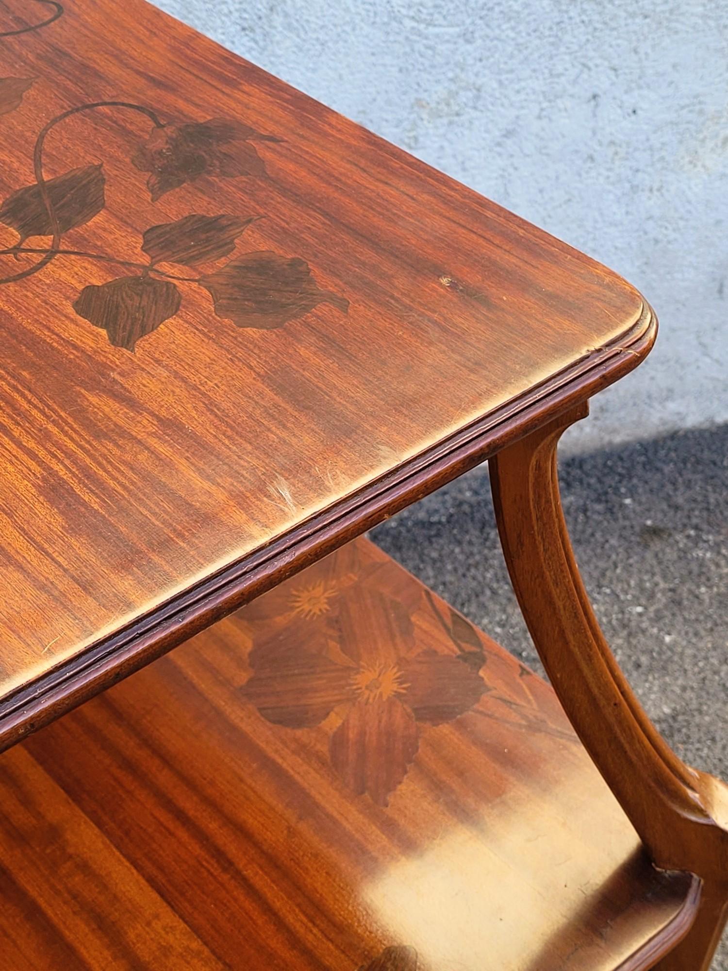 Table à thé Clématis, Art Nouveau, fin 19e-début 20e siècle en vente 1