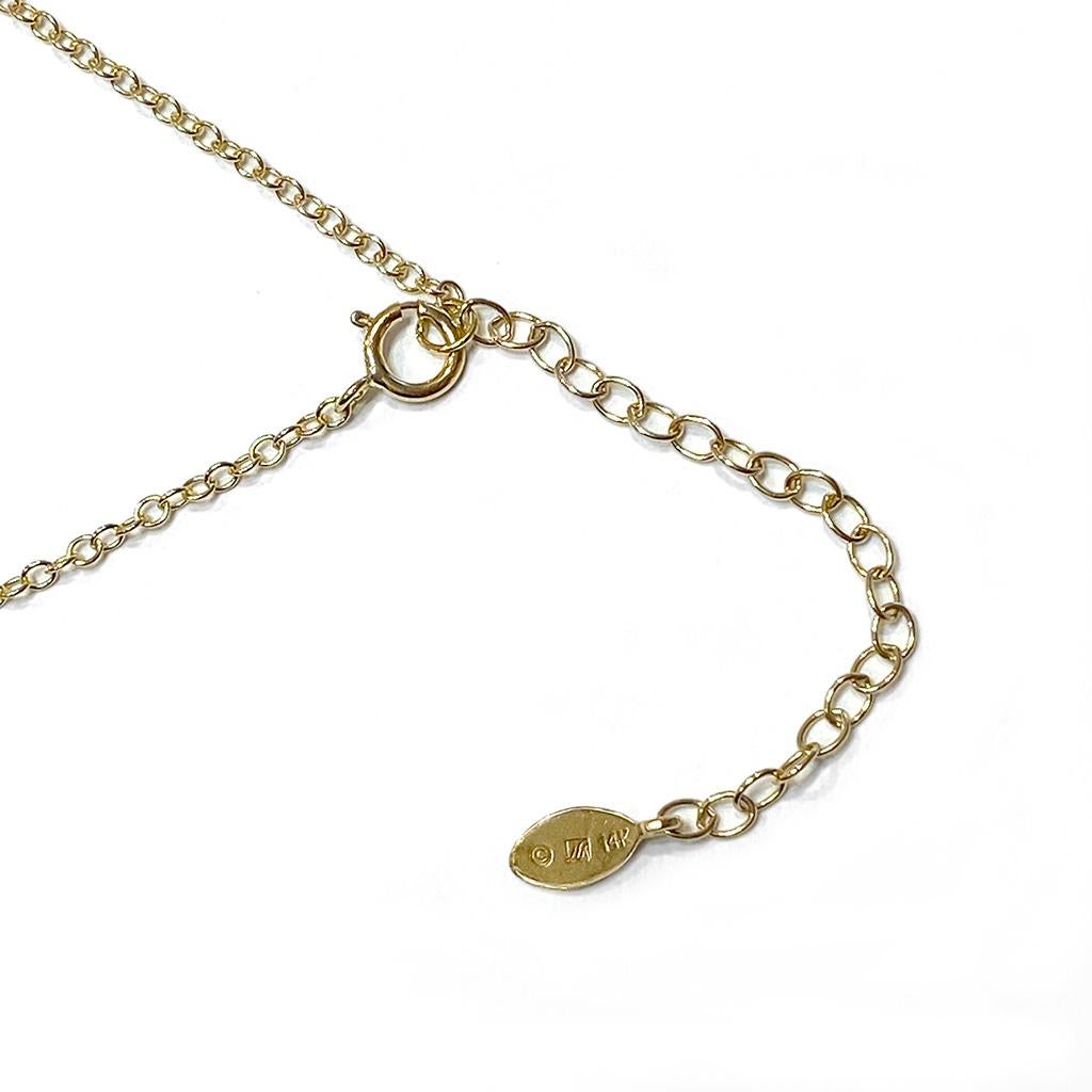 Keiko Mita Tansanit Majorelle Halskette in einem Rahmen aus 14 Karat Gelbgold (Cabochon) im Angebot