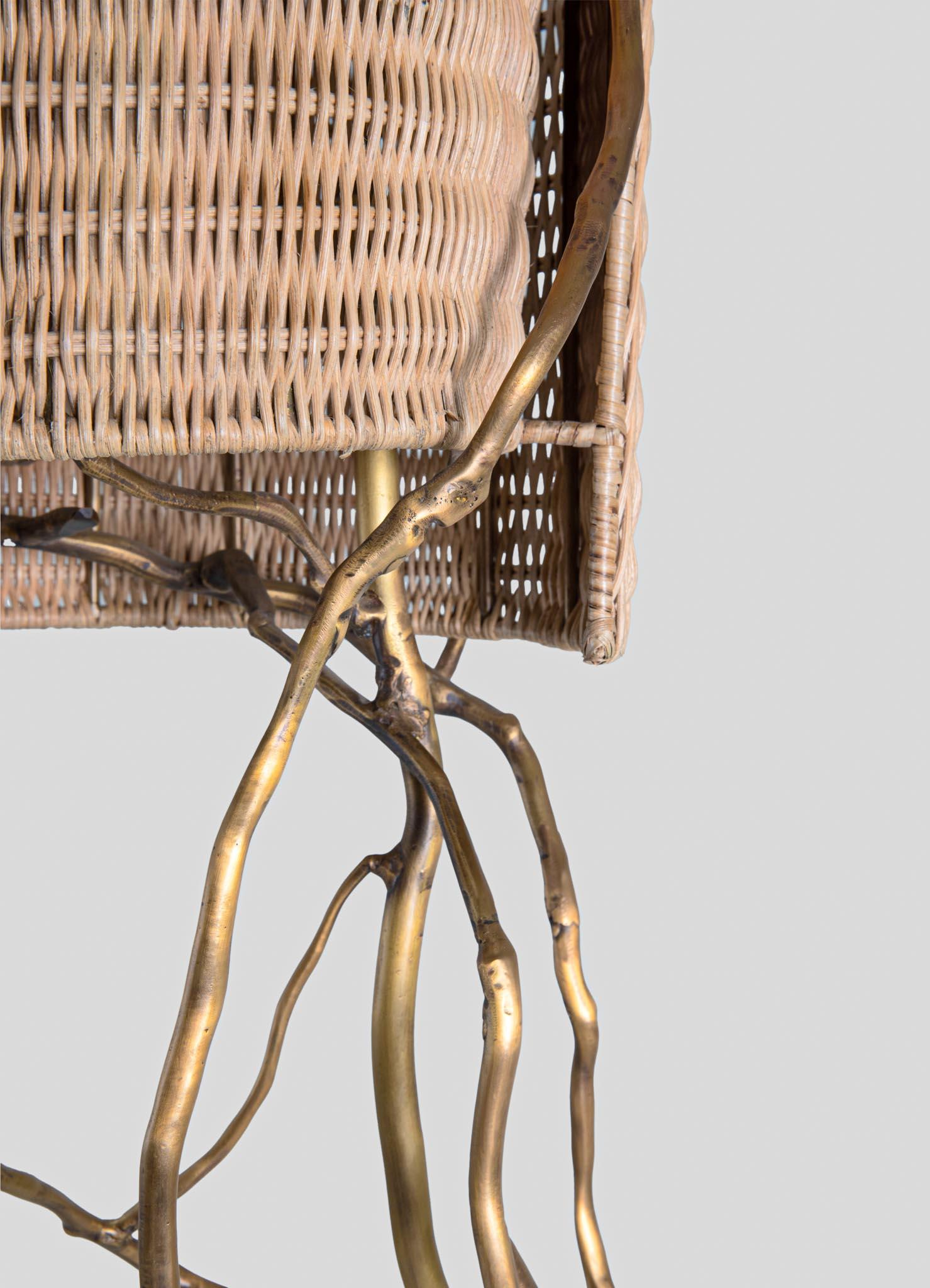 XXIe siècle et contemporain Lampadaire Majuli en laiton, Viya by Vikram Goyal en vente