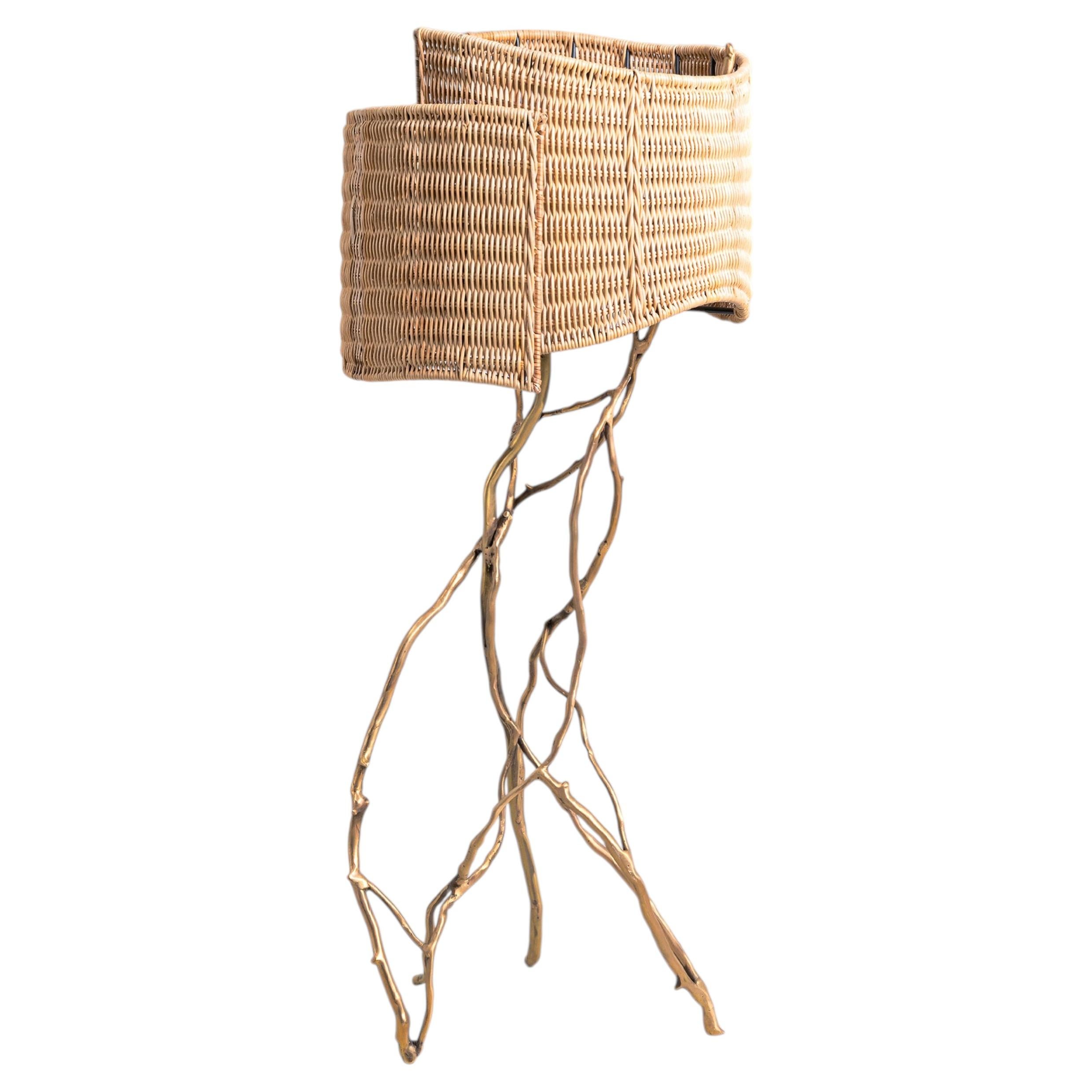 Decorative table lamp, Majuli in brass, Viya by Vikram Goyal For Sale