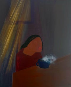 Zeitgenössische georgische Kunst von Maka Batiashvili - Kaffee