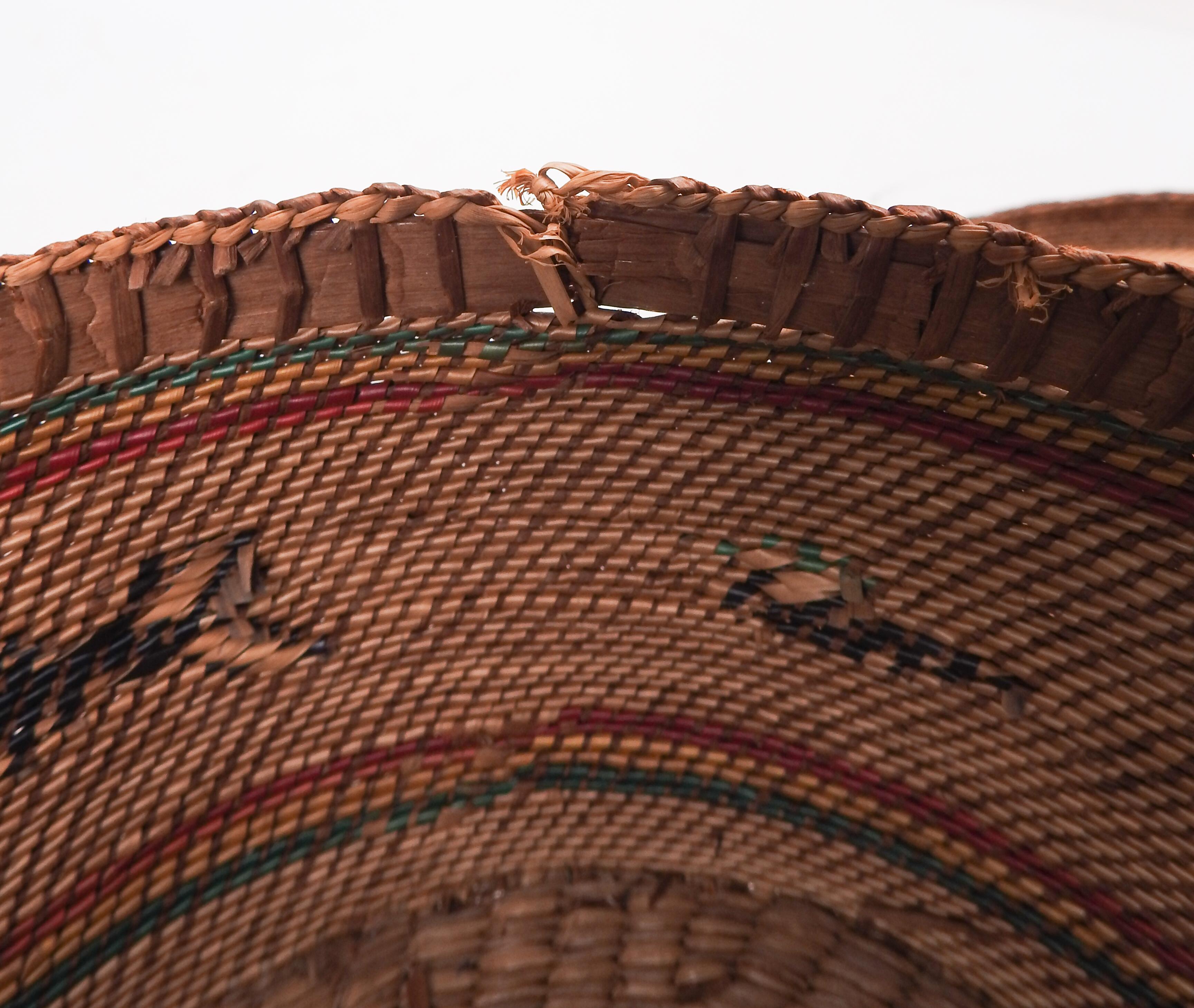 Makah Lidded Basket Whale Whaling Motif For Sale 1