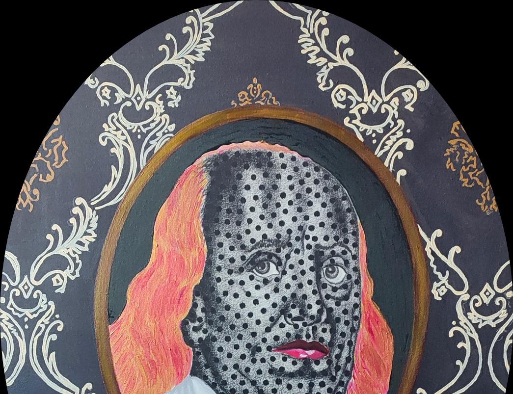 Francamente parlando - 21° secolo, Contemporaneo, Ritratto figurativo, Moderno, Uomo - Mixed Media Art Concettualismo di Makama John