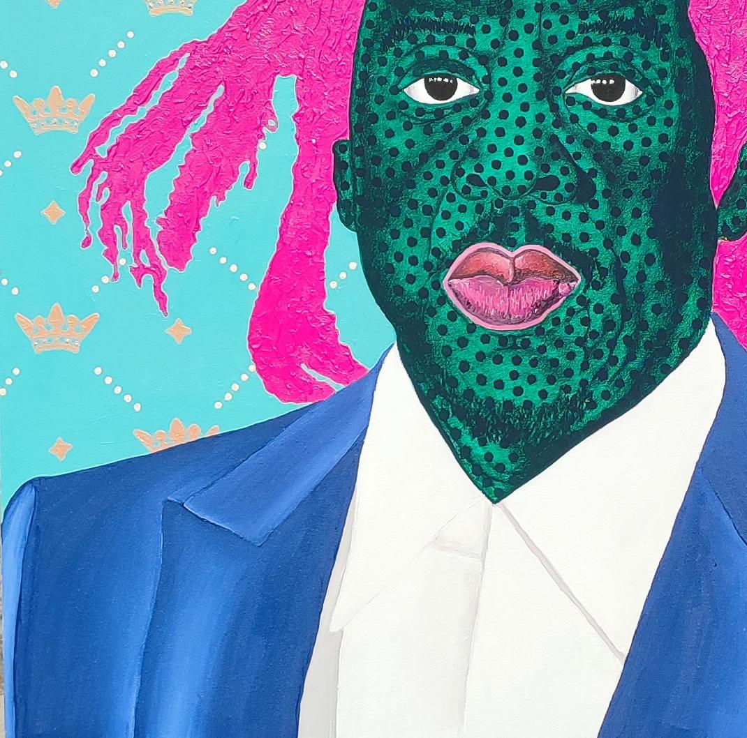 Hove (Jay Z) - Contemporary Painting by Makama John