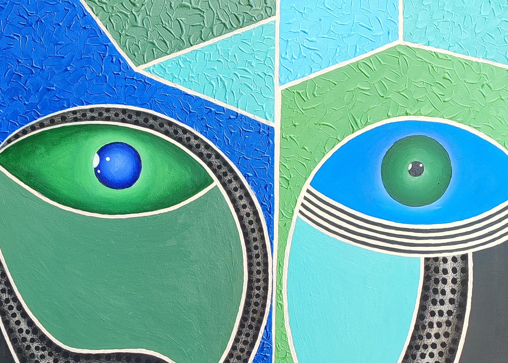 III (Three) Imperfect Imperfections - Contemporary Mixed Media Art by Makama John