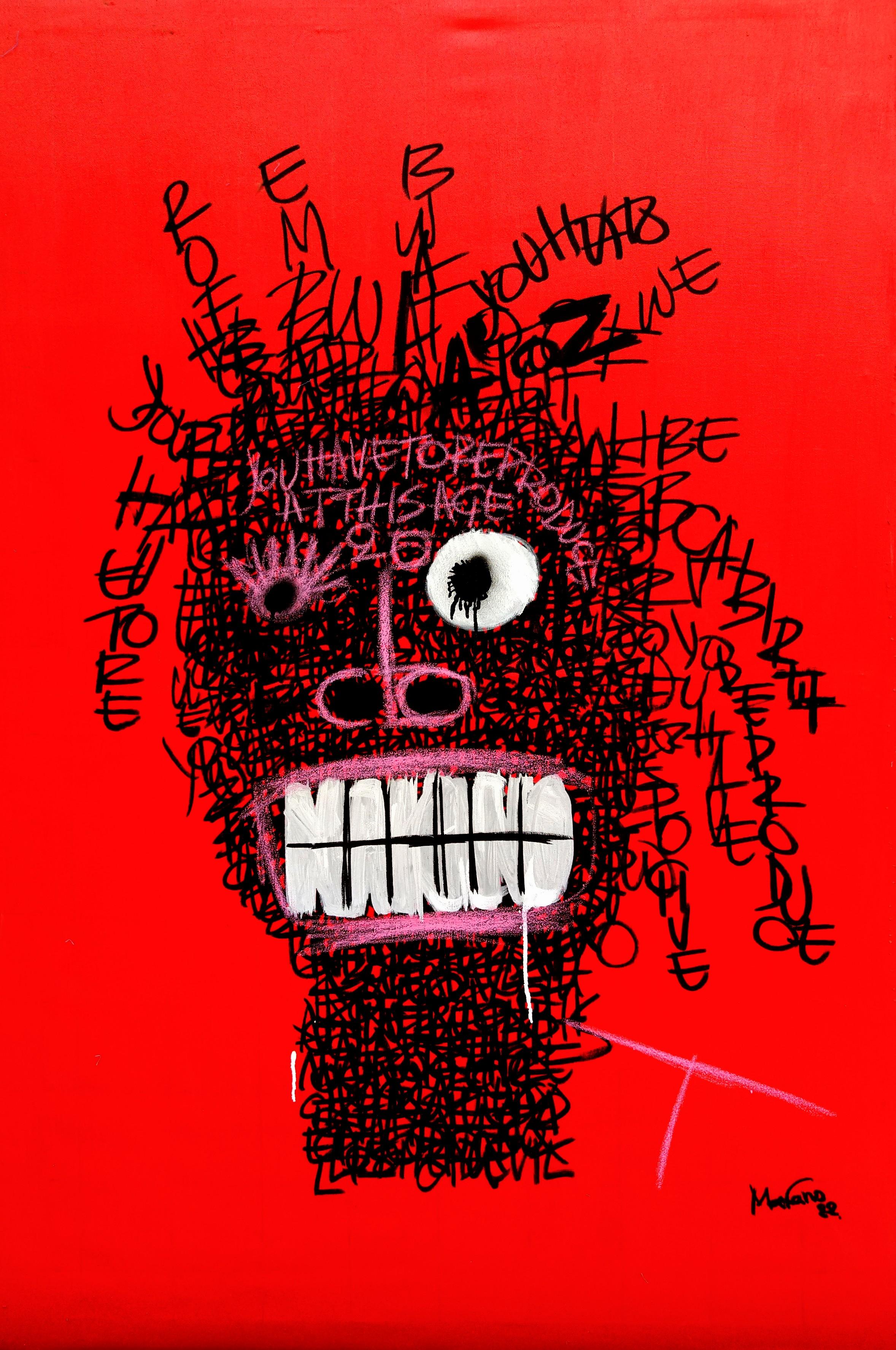 Abstract Painting di Makano Bwato - Senza titolo (I be girl)