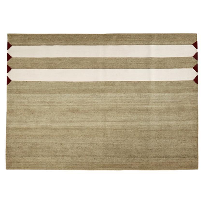 Luxuriöser handgeknüpfter Teppich aus nachhaltiger Wolle und Allo, 'Makar', 170 x 240 cm