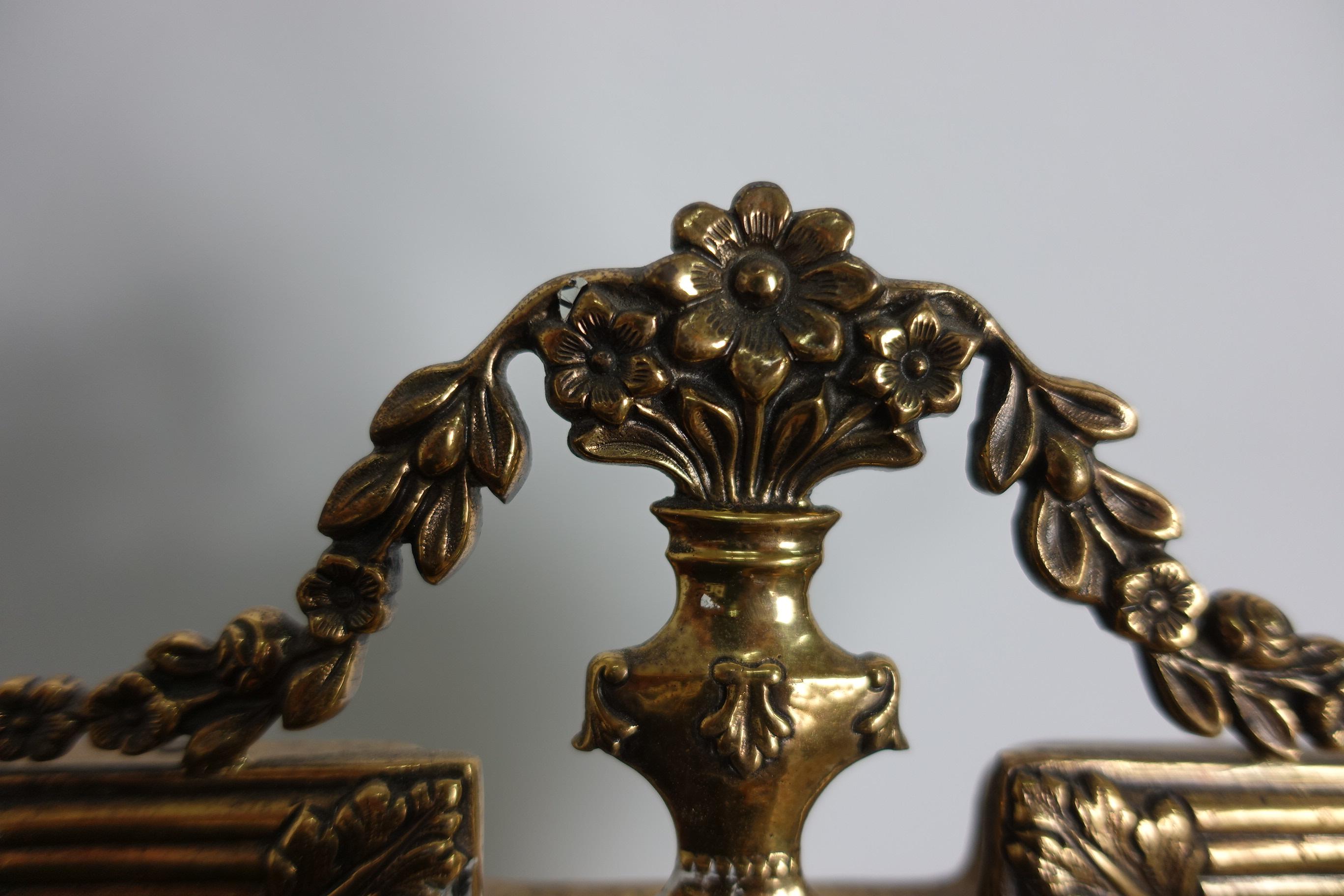 Italian Make-Up Mirror in Brass For Sale