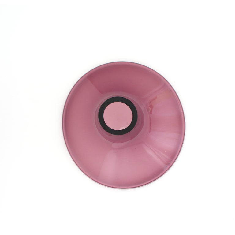 German Makemake Purple Iridescent L Vase + Bowl by ELOA For Sale