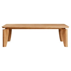 Maki Dining Table – Contemporary Eucalyptus Veneer Table with Sculptural Lacquer