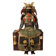 Maki-E Hotoke-Do Tosei Gusoku Samurai-Wappen mit dem Kamon der Inaba-Familie
