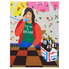 'Making a Call' Portrait Painting by Alan Fears Pop Art