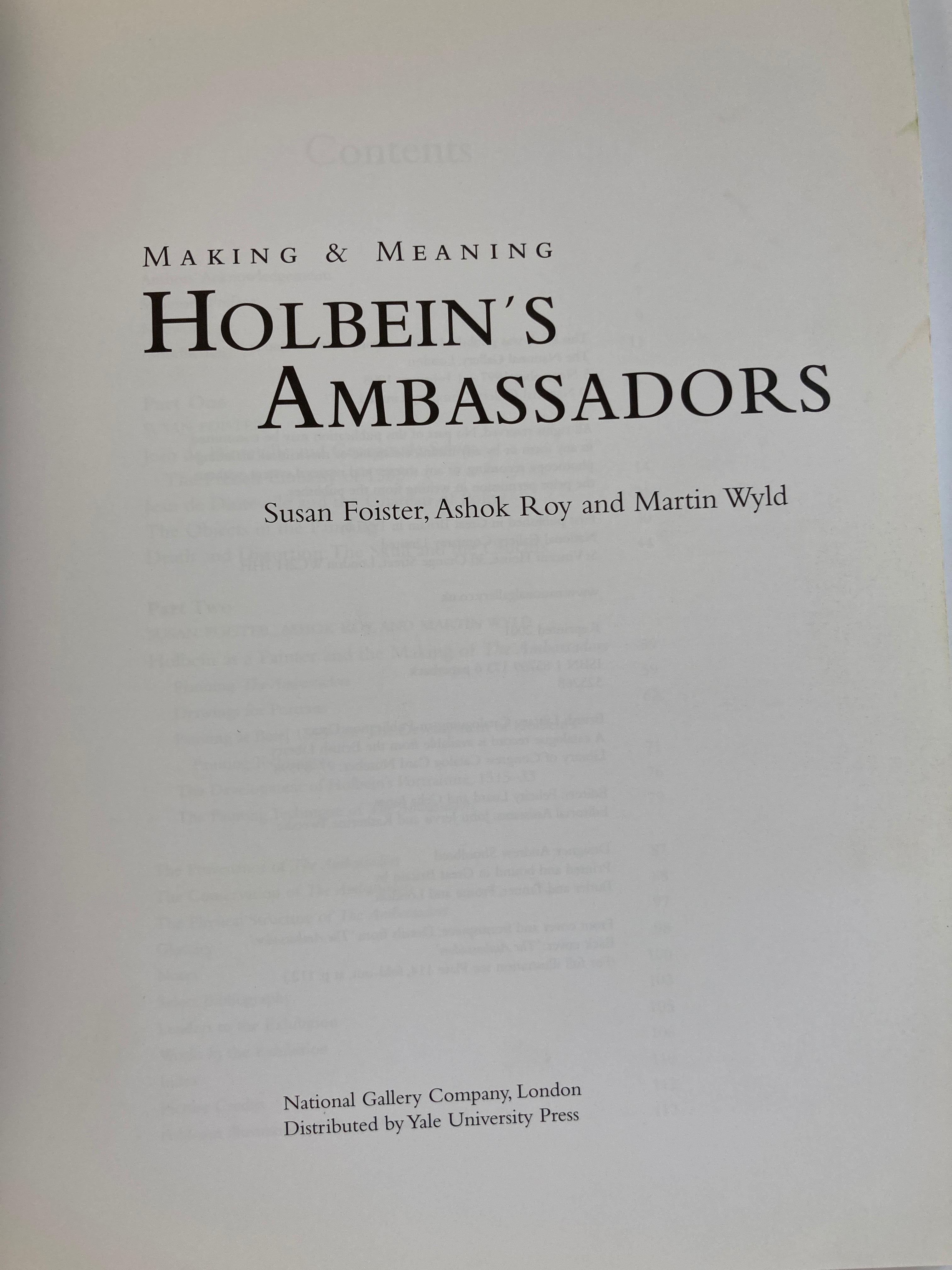 English Making & Meaning  Holbein's Ambassadors Table Book For Sale
