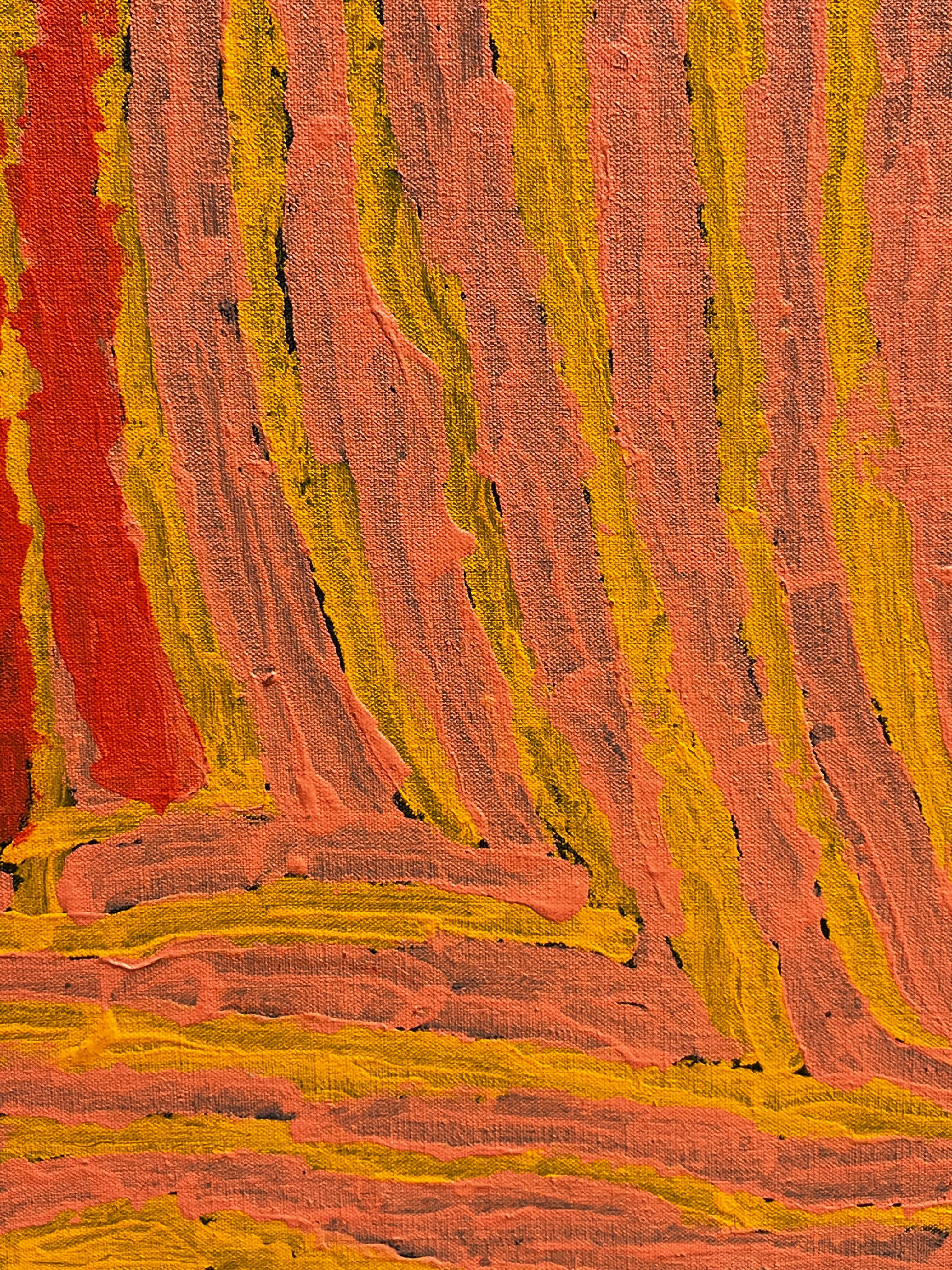 Damen-Haarreif (Orange), Landscape Painting, von Makinti Napanangka