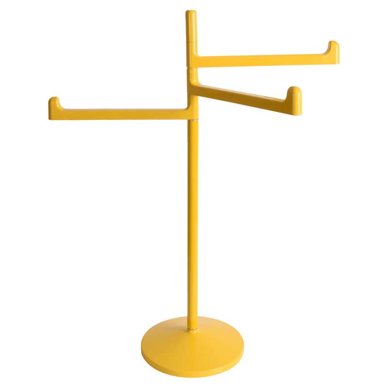 Makio Hasuike Midcentury Italian White Metal and Plastic Coat Rack ...